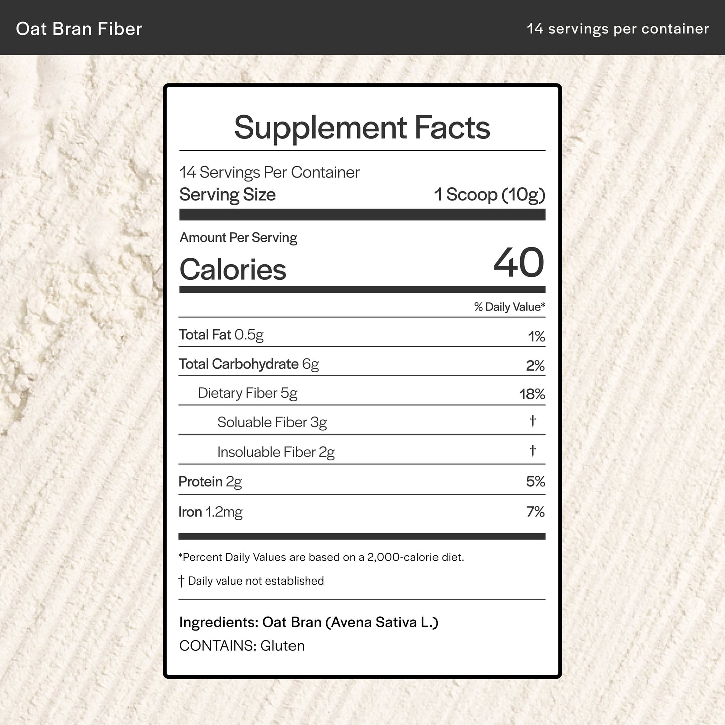 Oat Bran Fiber